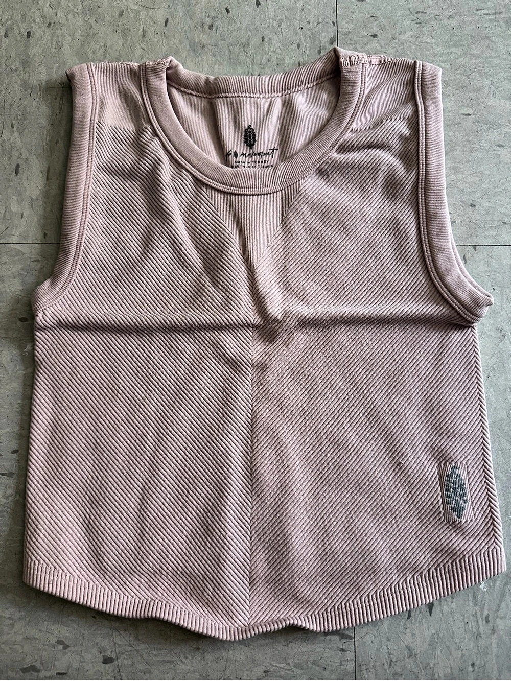 Free People Ribbed Tank Top in Pink Size M/L Like New